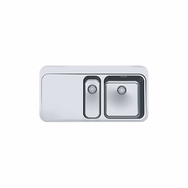 Évier Franke Sinos SNX 251 DX inox 2 bacs 965 × 510 mm