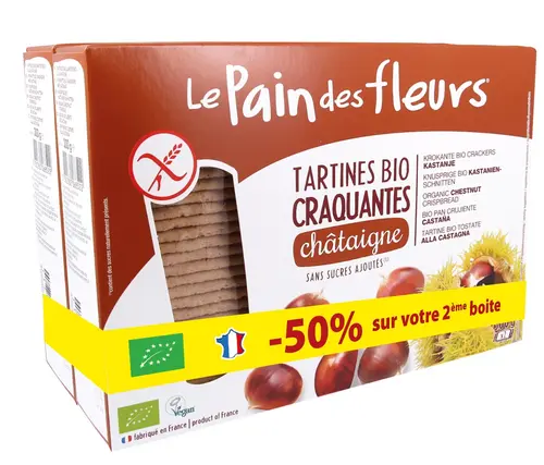Tartines bio châtaigne Le Pain des Fleurs - 2 x 300 g