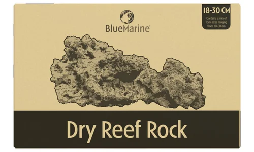 Roche naturelle d'aragonite pour aquarium coloris blanc Blue Marine Bm Dry Reef Rock - 20 kg (18 - 30 cm)