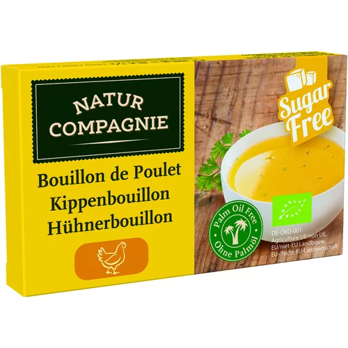 Bouillon de poulet bio sans huile de palme x8 cubes en boîte de 88 g