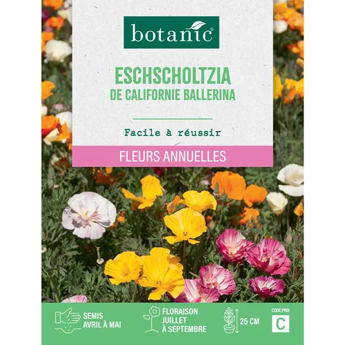 Graines de fleurs de Pavot ou Eschscholtzia de Californie Ballerina botanic®