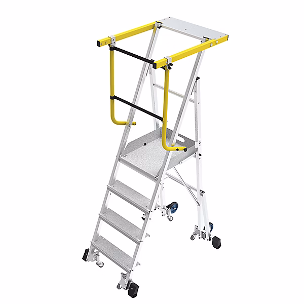 Escabeau PIRL 4 marches – Hauteur max. de travail 3.00m, PICKLY/4