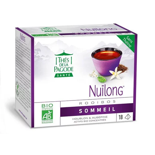 Nuilong bio Rooibos au houblon, aubépine, fleur d'oranger - 30 sachets