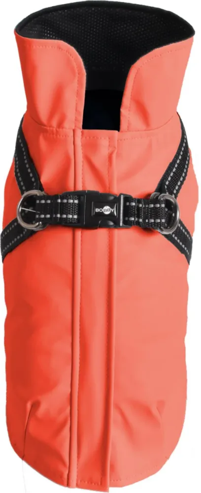 Manteau pour chien coloris corail avec harnais intégré Bobby Tom - Taille 36M