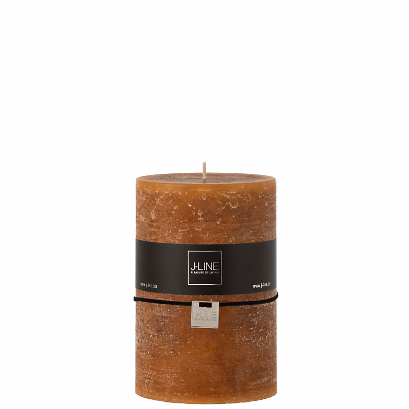 Objet décoratif – Bougie cylindrique caramel L10xl10xH15cm