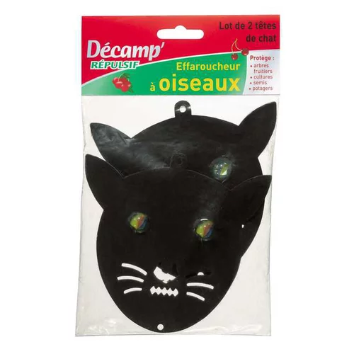 Effaroucheur oiseau tête de chat x 2