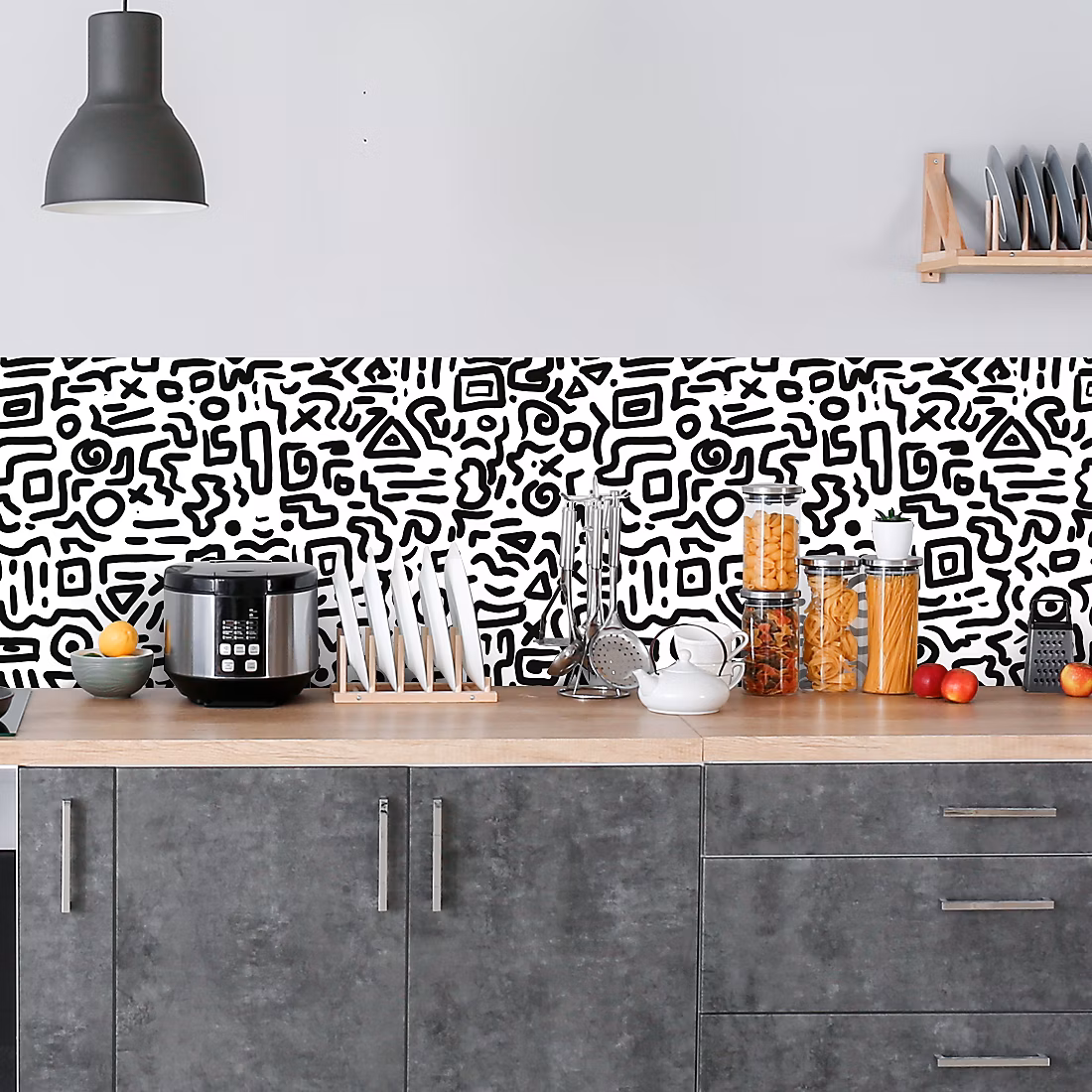 Crédence adhésive déco design 60 × 400 cm