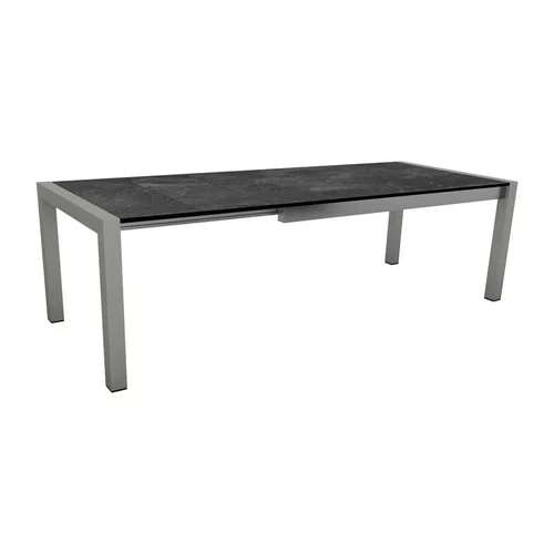 Table extérieure extensible coloris graphite/Slate en aluminium Stern - 174/214/254 x 90 x 75 cm