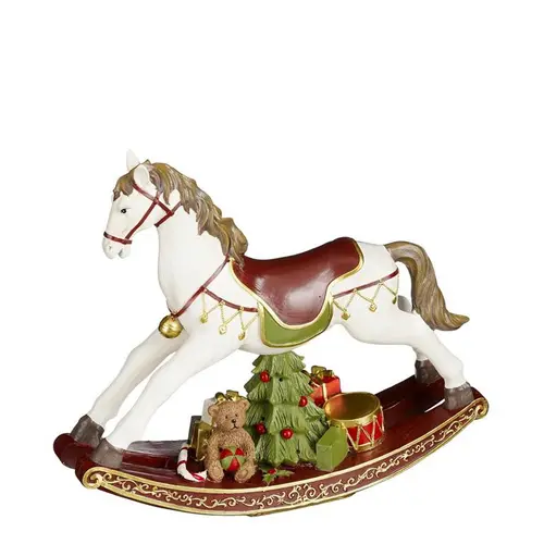 Cheval à bascule décoratif en résine - 30 x 8,5 x 25 cm