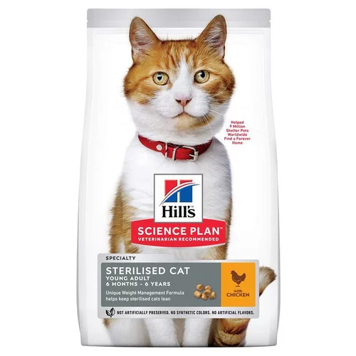 Croquette pour chat adulte stérilisé au poulet Hill's - 7 kg