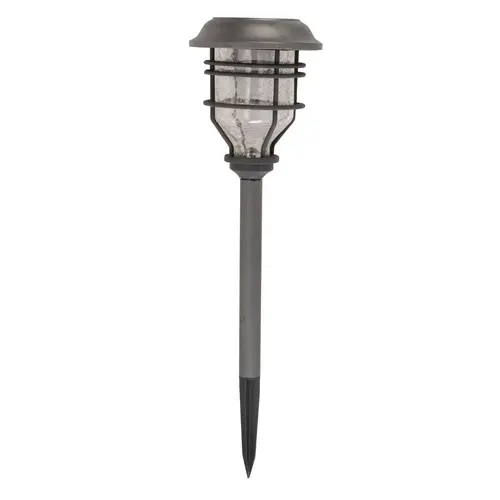 Piquet extérieur Capri coloris gris effet blanc froid en aluminium Smartgarden - 48,5 x 14 x 14 cm