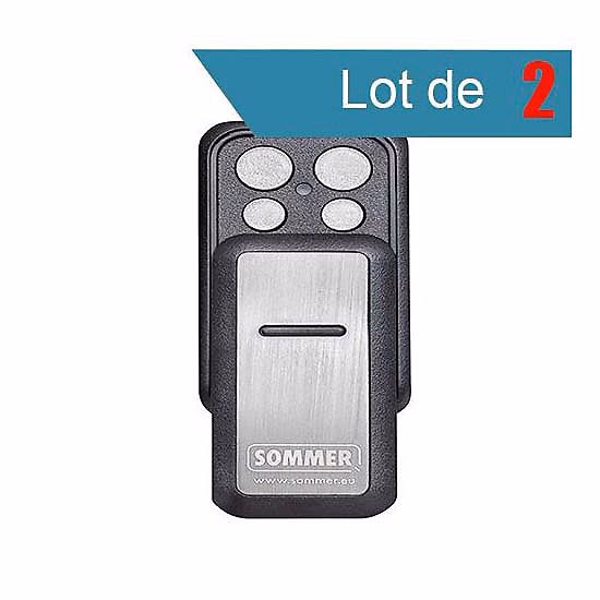 Accessoire pour motorisation de portail, garage et volet – 2 Télécommandes Sommer Slider pour portails et garages