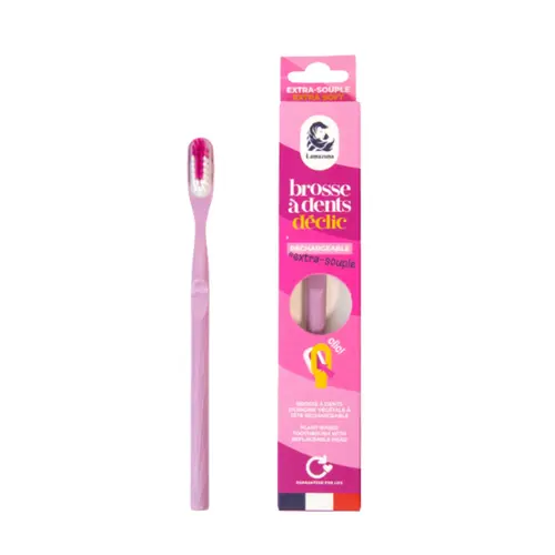 Brosse à dents rechargeable extra-souple coloris lilas Lamazuna
