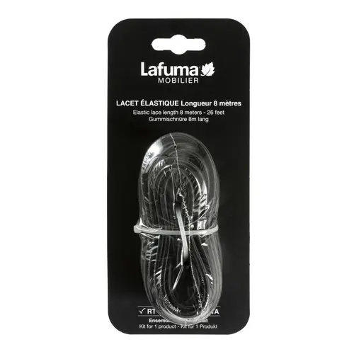 Lacet pour Relax ou lit coloris noir en élastique Lafuma - 8 m