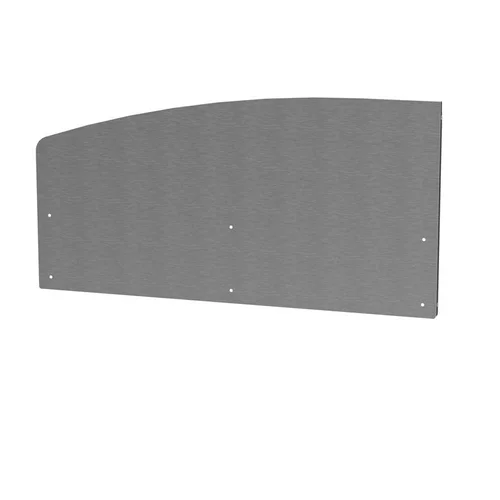 Crédence courbe gauche coloris gris en inox Le Marquier - 80 x 1,5 x 40,6 cm