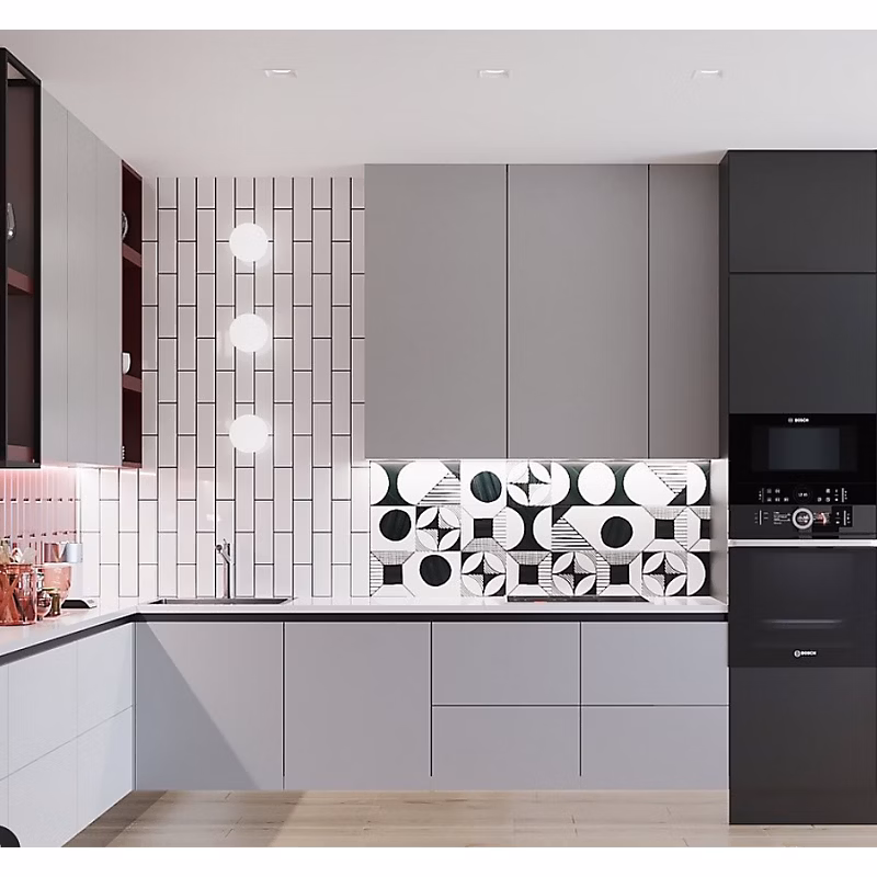 Carrelage sol / mur effet ciment 20 × 20 cm CAPRICE DECO PATCHWORK B&W