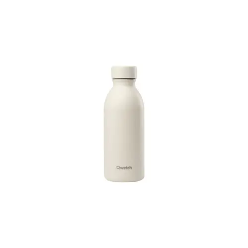Bouteille isotherme Icon en inox coloris beige sable Qwetch - 500 ml