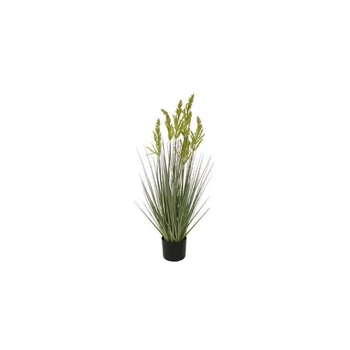 Graminée artificielle à grains en pot métal 15 cm - 45,5 x 110 cm