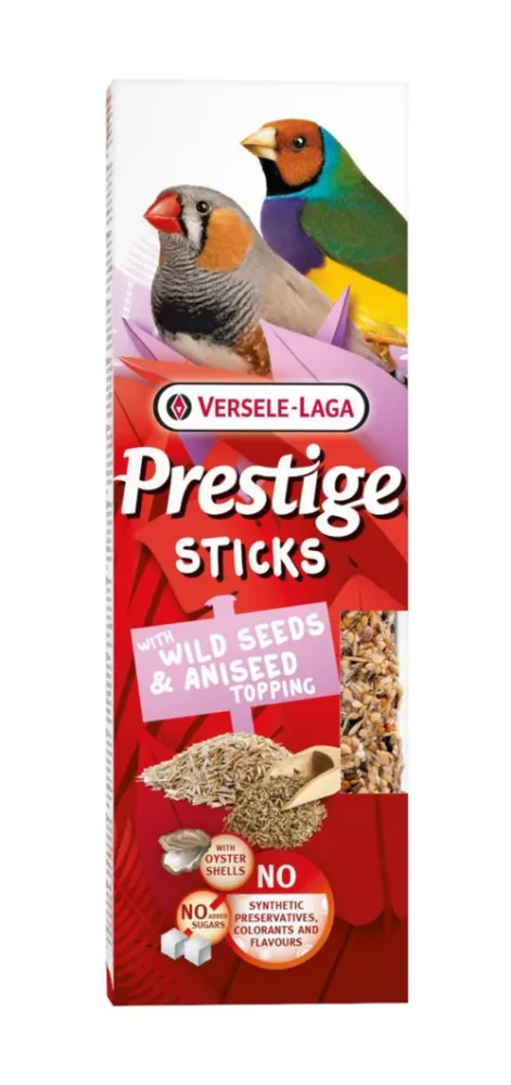 Friandises pour petits passereaux Versele Laga Prestige Sticks Graines sauvages & Graines d'Anis - 2 x 30 g