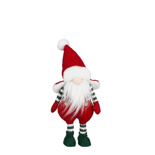 Figurine décorative gnome coloris rouge en polyester - 51 x 18 x 12 cm
