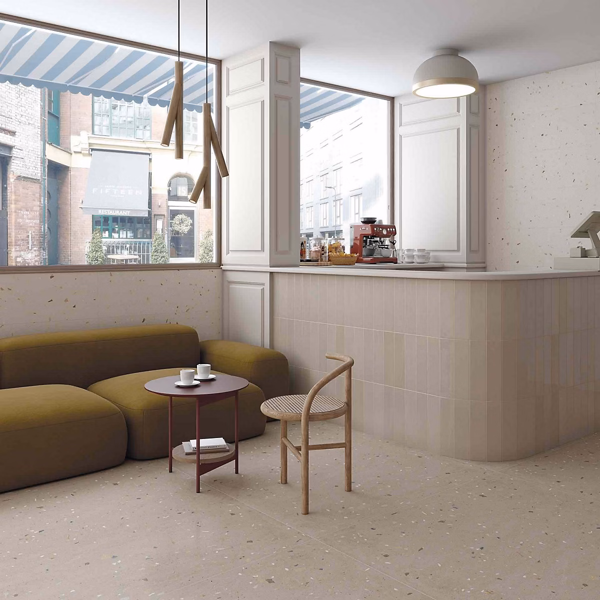 Carrelage Effet Terrazzo CROCCANTE 80x80 Avellana – Les Carreaux de Jean