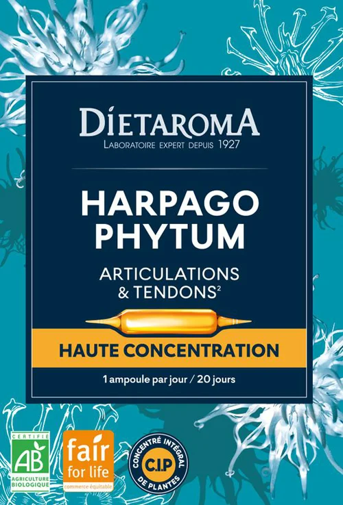Complément alimentaire articulations et tendons CIP bio Dietaroma harpagophytum - 20 ampoules x 10 ml