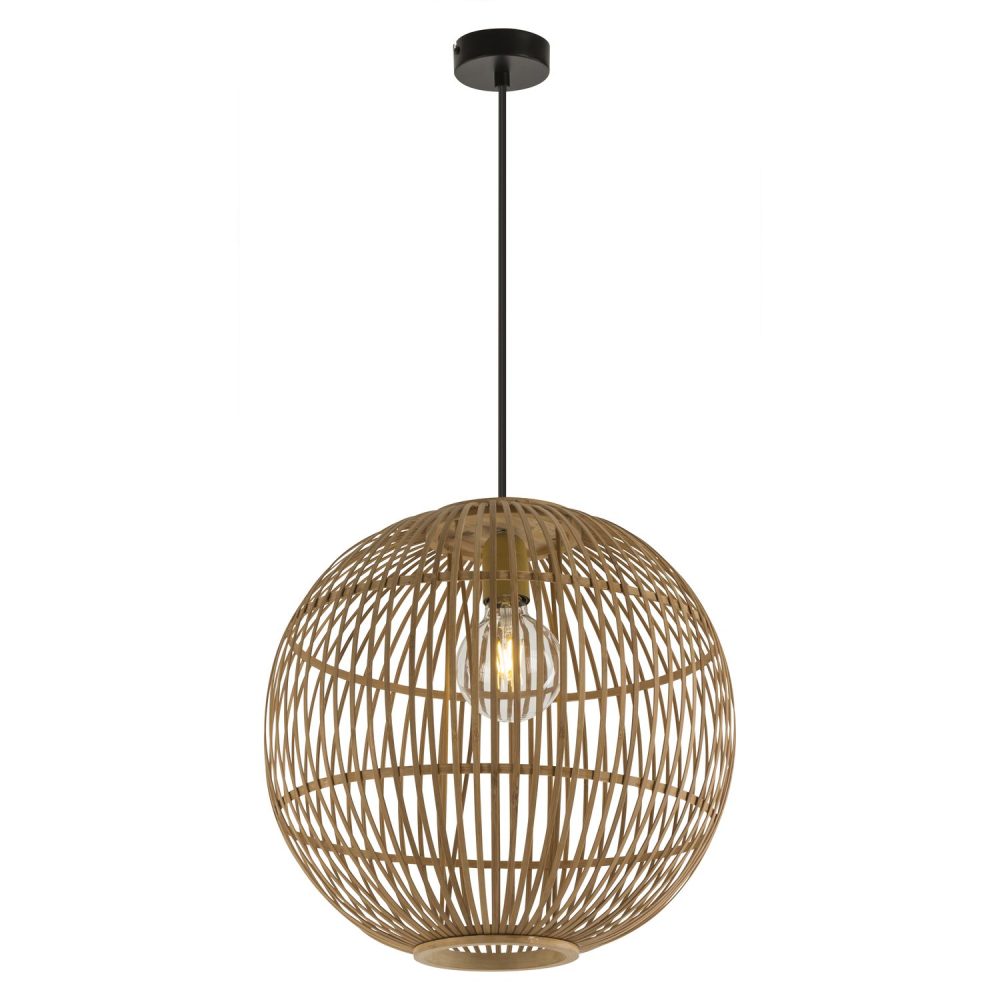 Suspension boule en bambou HILDEGARD – Ambiance extérieure