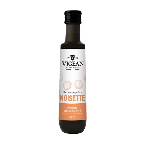Huile vierge de noisette 1ère pression bio Vigean - 25 cL