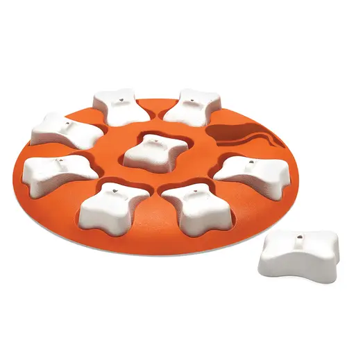 Jeu d'intelligence pour chien coloris orange Nina Ottosson Smart niveau 1 - 28 x 4 cm