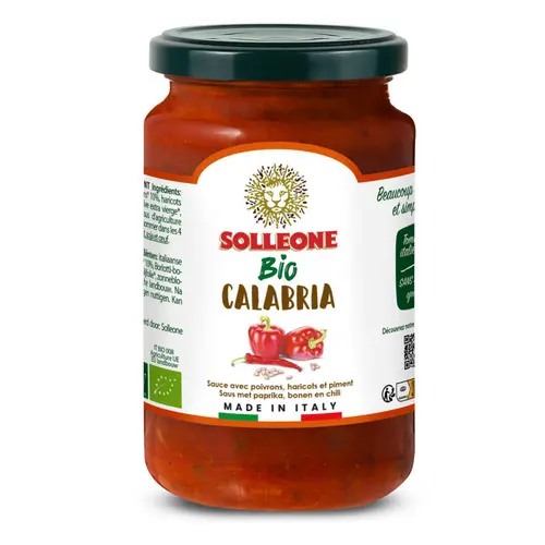 Sauce calabraise Solleone bio - 340 g