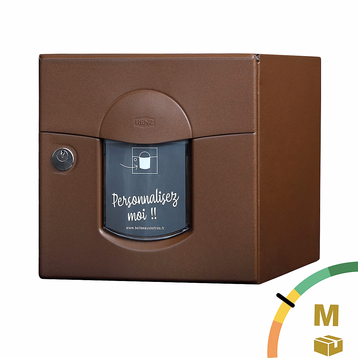 Boîte aux lettres, boîte à colis et accessoires – Boite aux lettres Soléa 1 porte Rouille mat sablé RAL 0210 MS