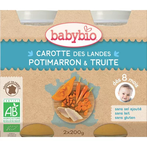 Menu du jour légumes bios et truite Babybio 2 x 200 g