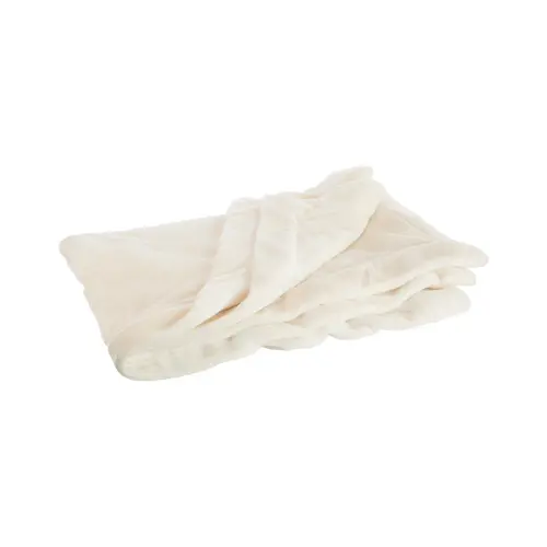 Plaid Tender coloris blanc en coton - 150 x 200 cm