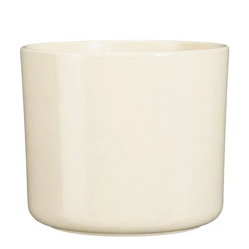 Pot rond coloris beige en céramique Fedor Mica Decorations - 25,5 x Ø 28 cm
