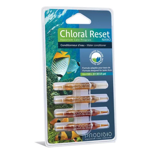 Conditionneur d'eau chloral reset nano bleu en ampoule x 4