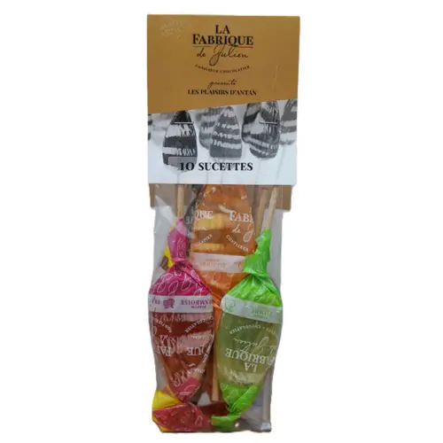 Sachet de 10 sucettes tradition La Fabrique de Julien - 10 x 15 g