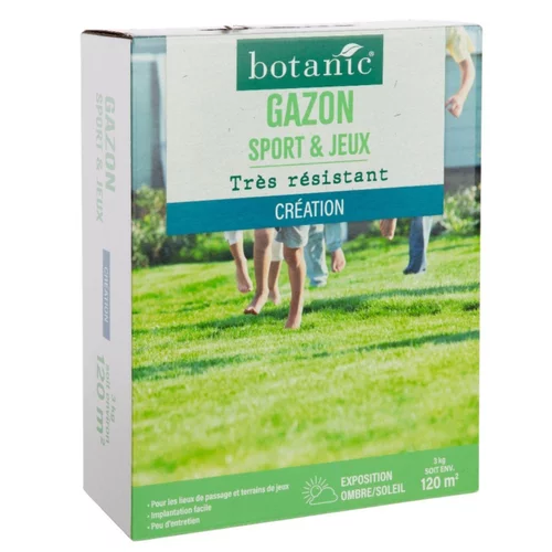 Graines de gazon à semer sports et jeux pour création botanic® - 3 kg