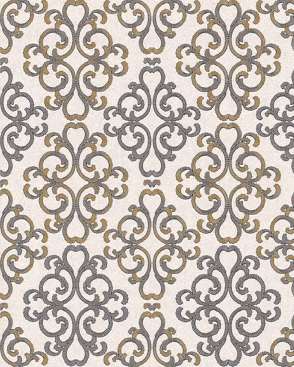 EDEM 85037BR33 Papier peint baroque texturé accents métalliques 5 – 33 m2