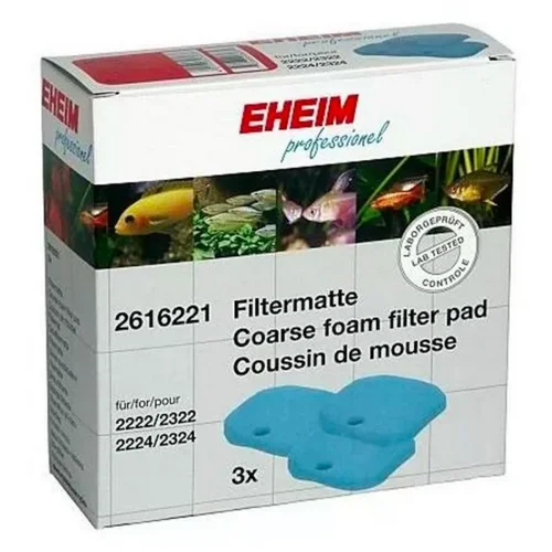 Mousse filtrante bleue pour aquarium, série Expérience et Professionnel 150/250, marque EHEIM - lot de 3 pièces