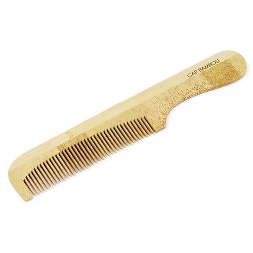 Peigne déméloir manches et dents serrés coloris beige en bambou Cap Bambou - 17 g