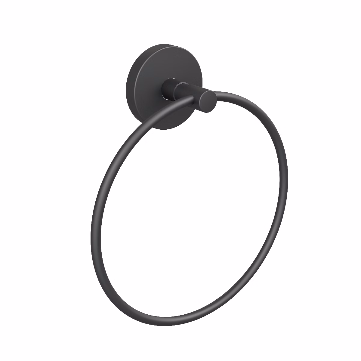 Anneau porte – serviette CIRCLE noir mat