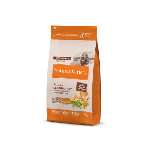 CROQUETTES CHIEN NATURE'S VARIETY® NO GRAIN MEDIUM/MAXI POULET - 3KG