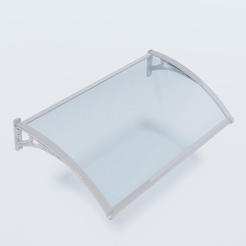 Auvent – Marquise porte d'entrée Valentine, stucture, Translucide, L.- 120 cm, Profondeur totale, 70 cm