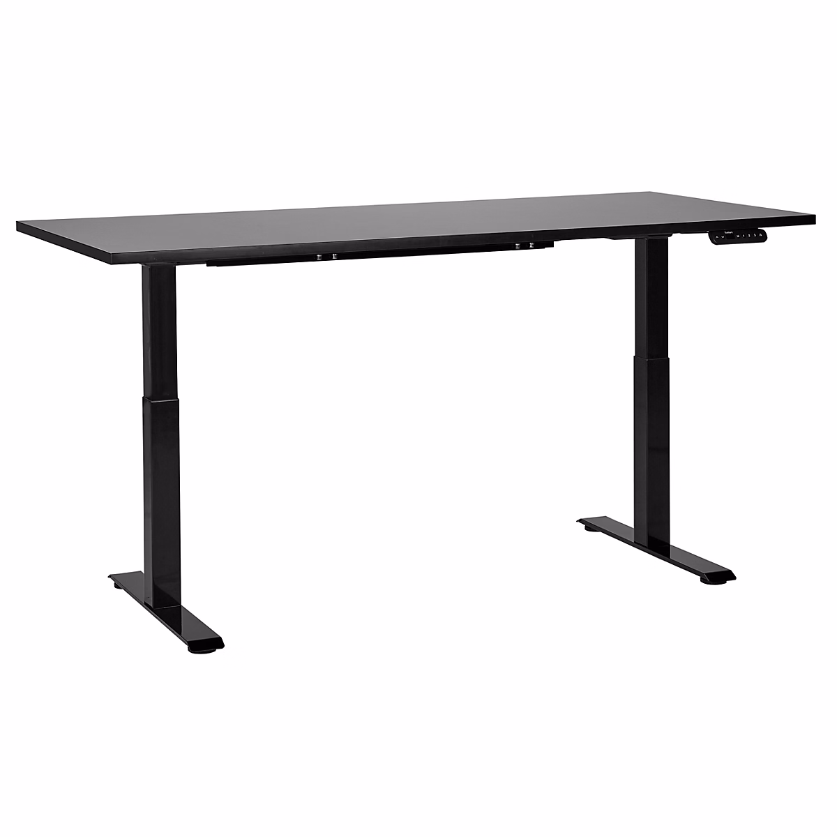 Aménagement bureau – Bureau réglable en hauteur électriquement DESTINES 180 cm 80 cm Noir
