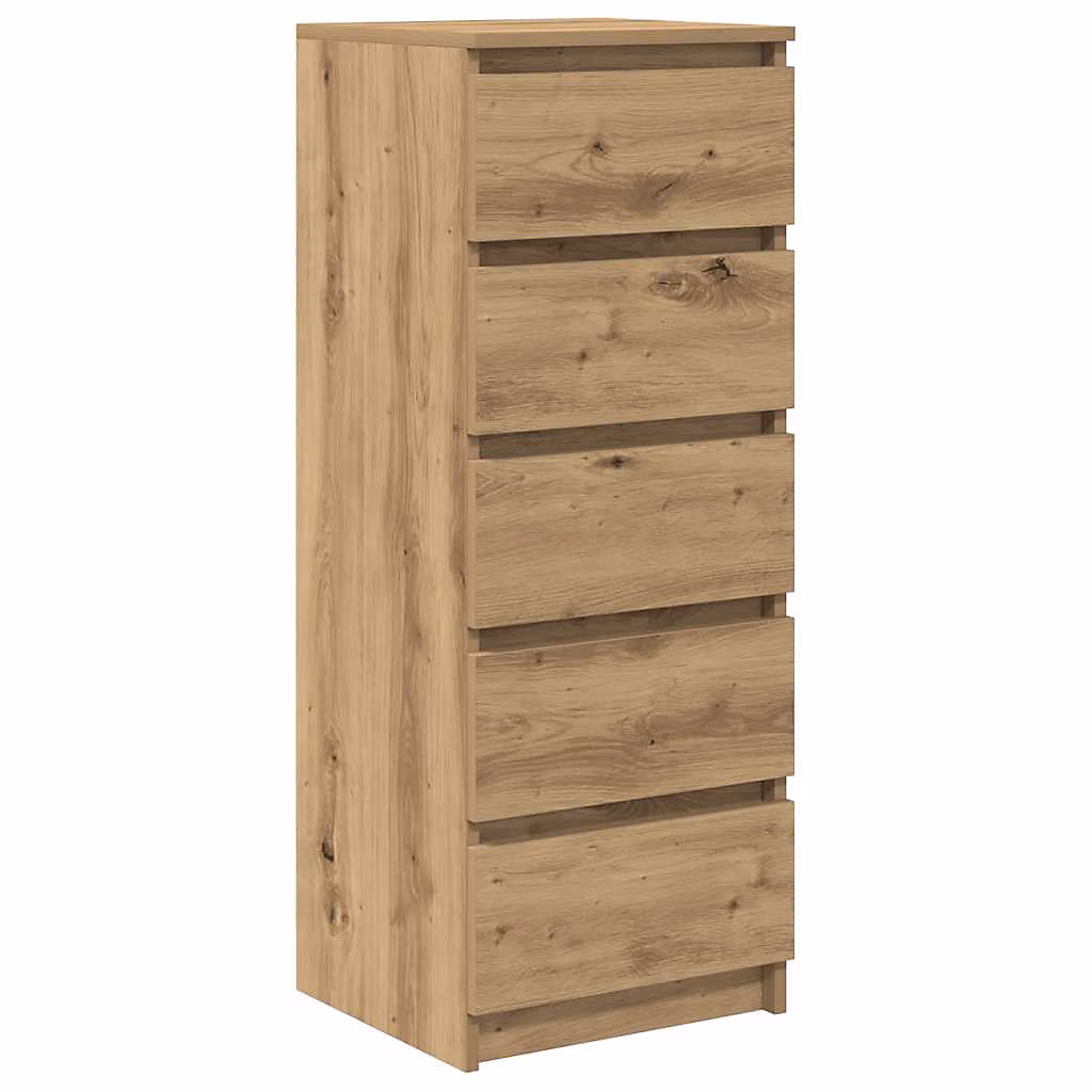 Buffet et tiroirs chêne artisanal 37 – 5 × 35 × 99 cm bois ingénierie vidaXL