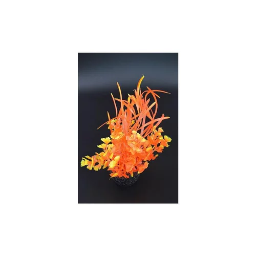 Herbe papillon orange en plastique 15 cm
