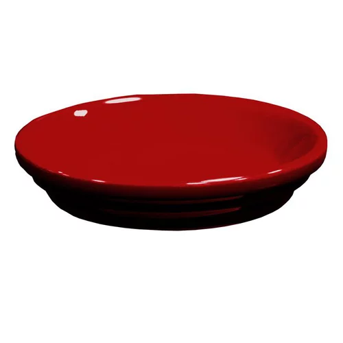 Soucoupe de pot horticole en terre cuite émaillée rouge grenat Decolines - Ø 27 cm