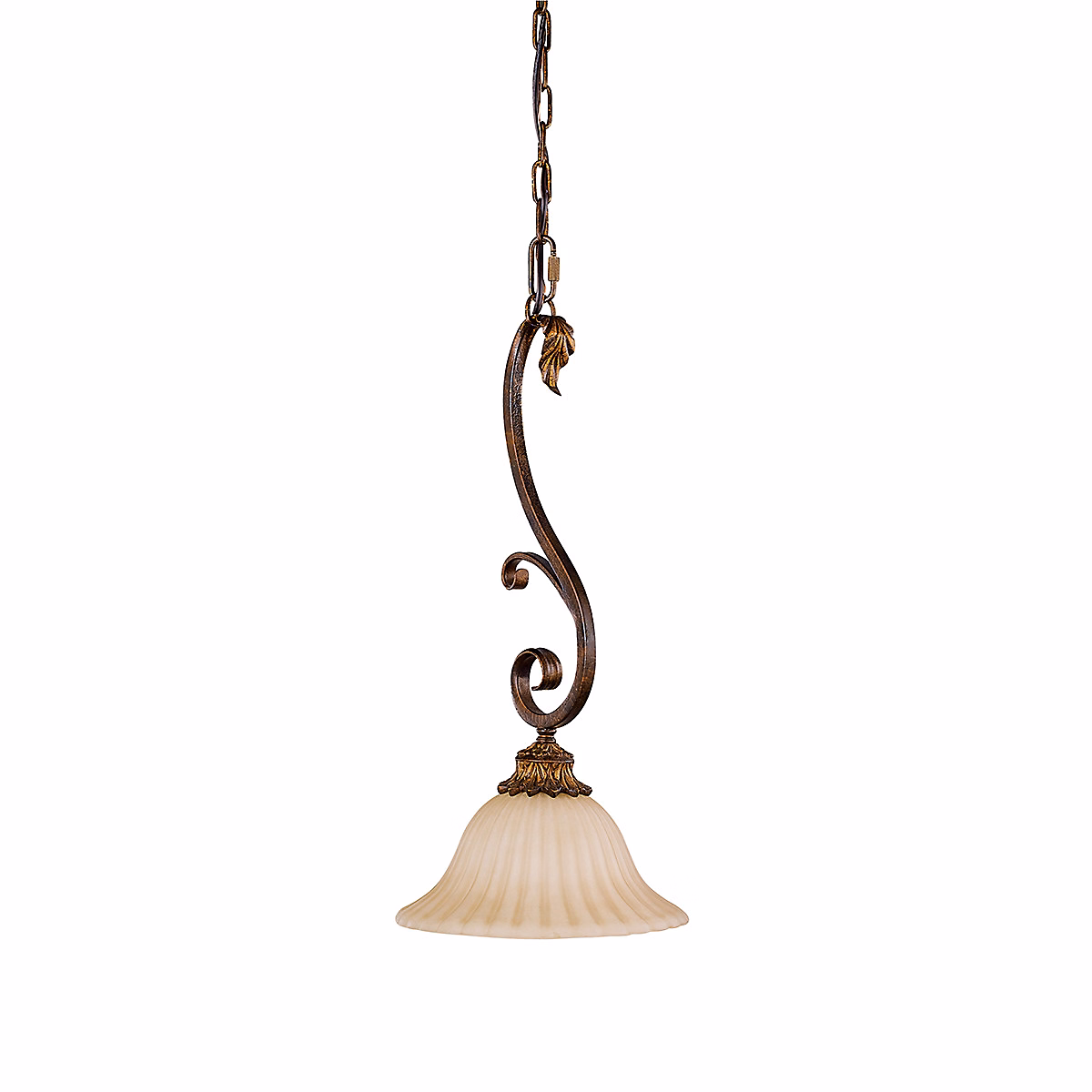 Elstead Sonoma Valley | Mini suspension à 1 ampoule au plafond en forme de dôme écaille de tortue vieillie – E27