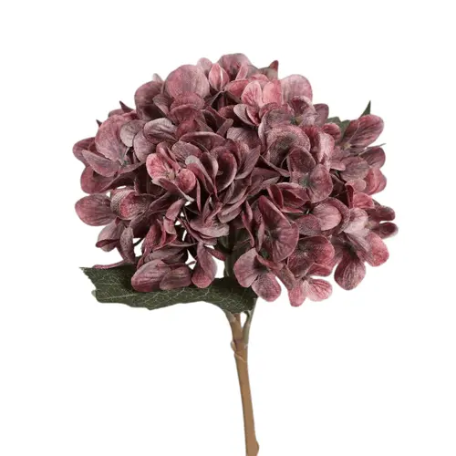 Tige d’hortensia artificielle rose foncé - 45 cm