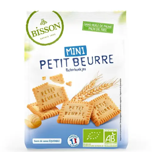 Biscuits bio mini petit beurre en sachet fraîcheur Bisson - 125 g